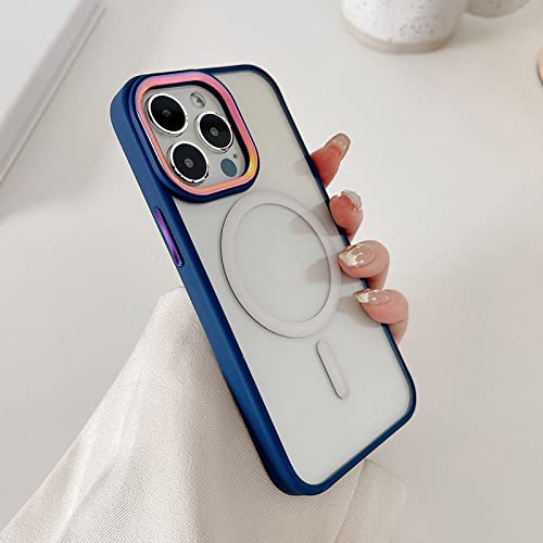 Coque transparente iPhone 14 Pro Max bleu foncé idéale pour le quotidien