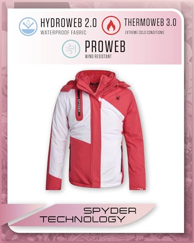 Image of Spyder Girls 3 in 1 System Jacket - Weather Resistant Girls Winter Jacket with Soft Cozy Inner Fleece Outerwear Winter Coats