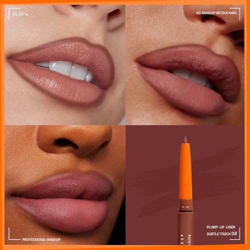 Image of Retractable Lip Liner Pencil for Shaping & Sculpting Lips,Creamy Matte Gel Crayon Lip Liner Pencil delineador de labios,Long Lasting Waterproof Lipstick LipLiner (08#, 1 Count (Pack of 1))