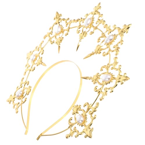 Serrage-tête rétro doré WOONEKY : accessoire idéal pour sublimer une coiffure de mariée