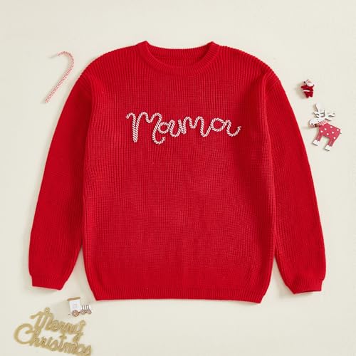 Mommy and Me Matching Outfits Mama and Mini Long Sleeve Crewneck Sweater Pullover Tops Mother Baby Matching Clothes4