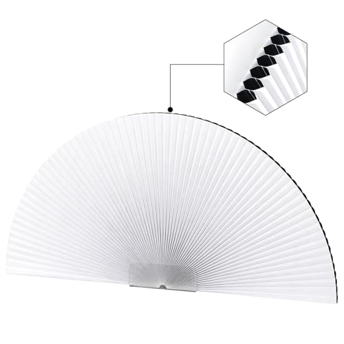 OUDUCK Arch Window Shades Blackout Half Circle Cellular Shades, Pleated Blinds Half Moon Window...