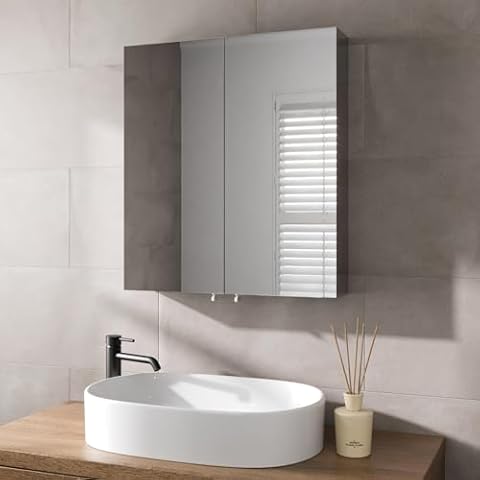 Artis Bathroom Mirror Cabinet with Storage Cover