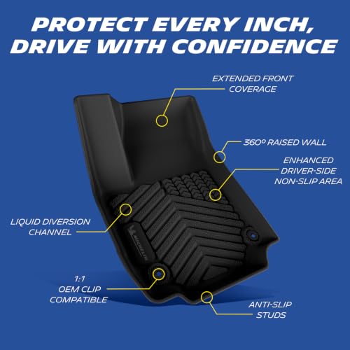 Image of Michelin Vehicle Mats for 2025-2026 Chevy Equinox Gas /GMC Terrain (3 Piece) | Not Fit Equinox EV, All-Weather Floor Liner, Custom Fit, Durable TPE, Non-Slip