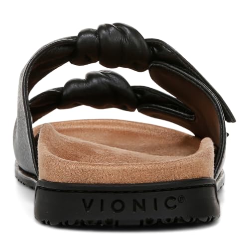 Image of Vionic Elara Women's Orthotic Comfort Slide Sandals Black - 7 Narrow