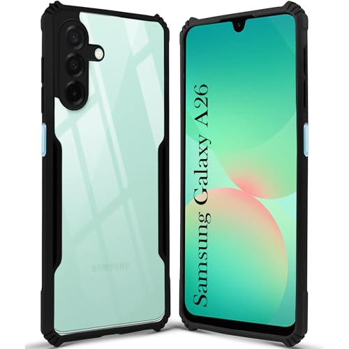 Image of Jkobi Back Cover Case for Samsung Galaxy A26 5G (Shockproof with Polycarbonate Clear Panel | Professional Black)