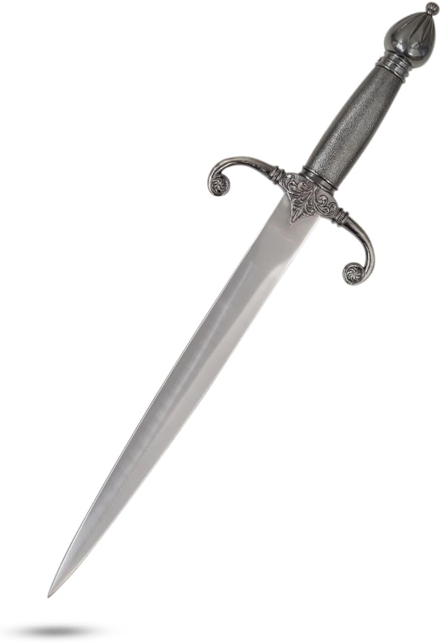 Snake Eye Tactical Medieval Knights Of Templar Historical Design Hunting Knife With Scabbard (Silver)