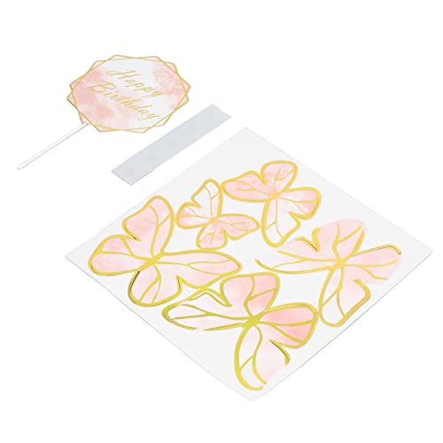 Decoración para cupcakes de mariposas 3D, adorno fácil para repostería 3