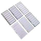 SHINEOFI 120 Blatt Budgetplaner Nachfüllpapier mit Löchern Florale Praktische Budgetkarten für Geldverwaltung Portabler Finanzorganizer für Tägliche Ausgaben Budgetkontrolle