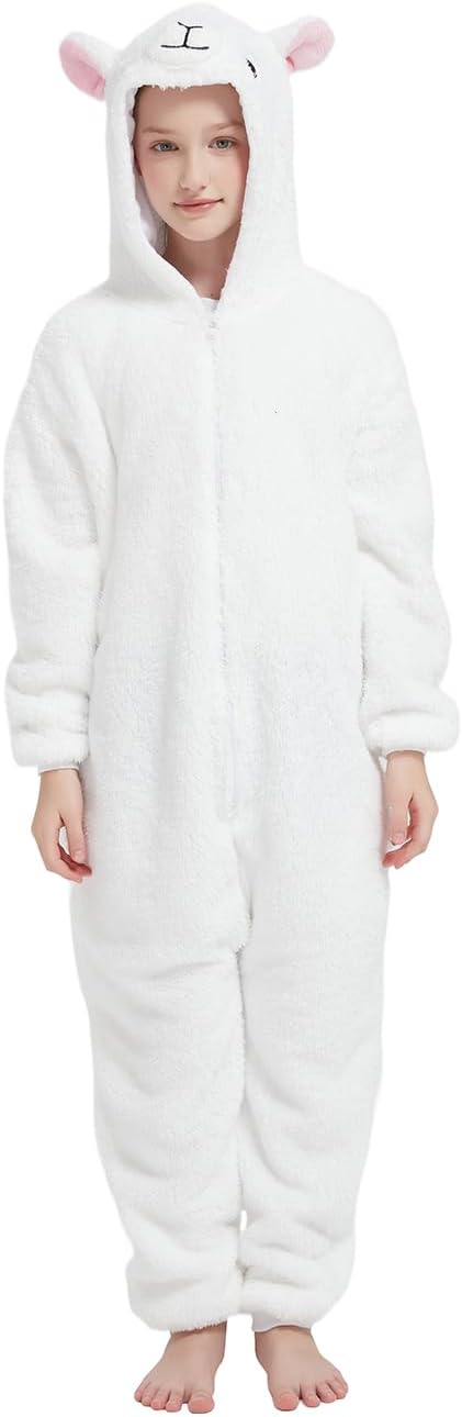 ABENCA Kids Onesie Animal Girls Costume One Piece Pajamas Sleepwear Cosplay Halloween Christmas - Image 5