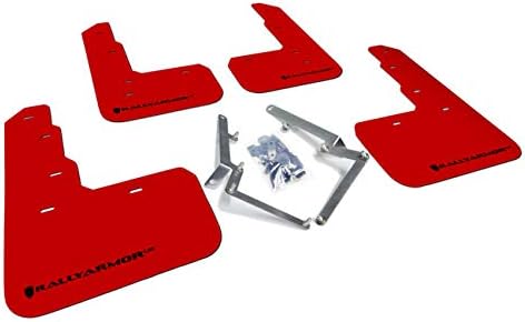 Rally Armor for 17-18 Honda Civic Type R UR Red Mud Flap w/Black Logo