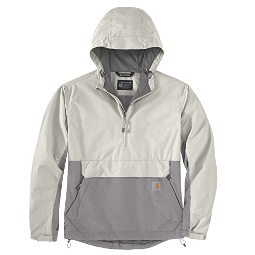 Carhartt Herren Rain Defender Loose Fit Lightweight Packable Anorak, Farbe: Malt Asphalt, L