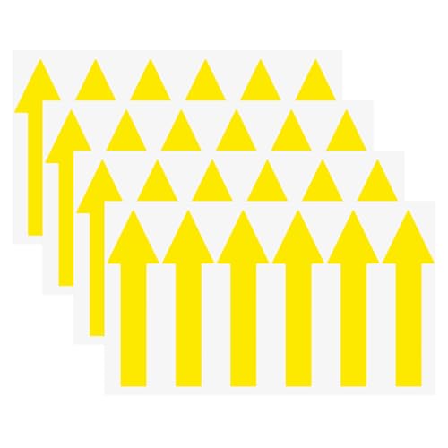 M METERXITY 4-Pcs Arrow Sticker, 4 x 1 Pouce/ 100 x 30 mm PVC Autocollant Directionnel Arrows Imperméable Autocollant Directionnel Floor Decal Stickers pour...