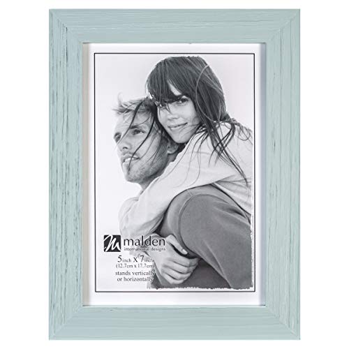 Malden International Designs Linear Picture Frame, 5x7, SEAFOAM BLUE