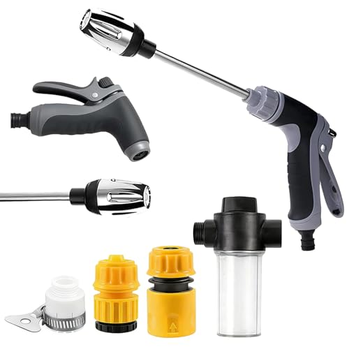 Aquoxis Pistolet Nettoyage Haute Pression, Pistolet Haute Pression Power Jet Pour Tuyau D'arrosage, Réglable Pistolet Arrosage Haute, Jet Haute Pression Pistolet tuyau d'arrosage Pulvérisateur jardin