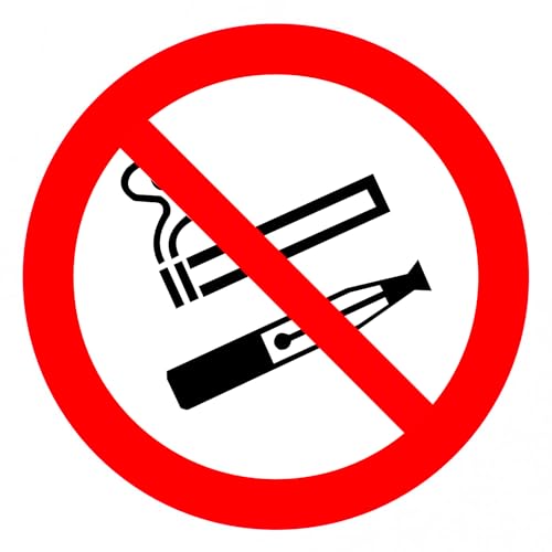 Sticker Interdiction de Fumer/Vapoter – Pictogramme Sécurité – Autocollant Interdit Fumer et Vapoter – Plusieurs Tailles & Packs – Obligatoire lieux...
