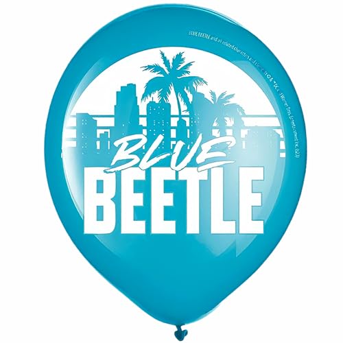 Image of Latex Balloons - 12 inch - Perfect for Birthdays, Theme Days & Special Events, Blue Beetle, Pack of 6