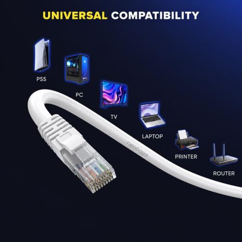 Image of 5 Meter CAT6 UTP Ethernet Patch Cord Internet Cable, 5M, Grey | RJ45 | PC, Laptop, Gaming Console, Router Wifi Cable