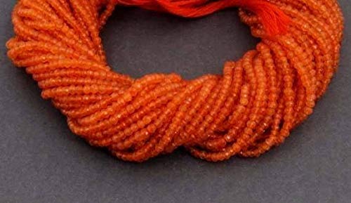 Cornaline naturelle lâche perles rondes à facettes pour bijoux et collier - 4