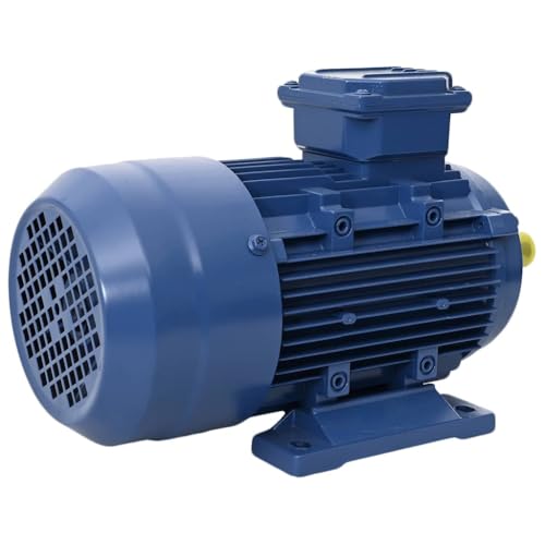 vidaXL Moteur Electrique Triphasé Moteur à Courant Alternatif Compresseur Palan Treuil Entraînement de Poulie 2,2kW/3 CH 2 Pôles Aluminium 2840 TR/Min