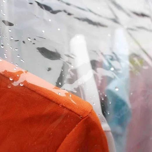 Super Quality and Long Lasting Clear Clothes Rail Cover Strong Garment Coat Hanger Protector with Zipped in 7 sizes. (4 feet Junior Clothes rail cover) - Image 3