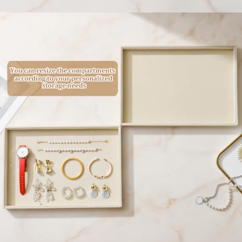 Image of Large Velvet Jewelry Tray Display Drawer Inserts 2 Pack
