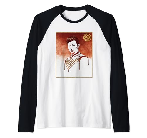 Shang-Chi t-shirt baseball Marvel en coton doux finitions raglan premium