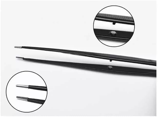 21 cm Precision Tweezers with Built-in Hand Switch & Fixed Cable — Black