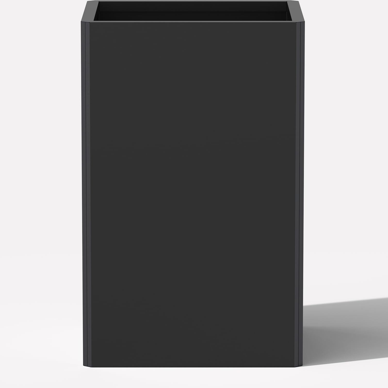 Gabviem 26" Tall Galvanized Steel Planter, 14x14 Inch Large Metal Planter Box for Indoor & Outdoor Plants, with Drainage Holes & Internal Divider,