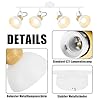 ZMH Vintage White Ceiling Spotlight – 4 Bulbs Ceiling Light Living Room Ceiling Spotlights Retro E27 Kitchen Lamp 350° Swivel Industrial Metal Spotlight for Kitchen Bedroom Dining Room #3