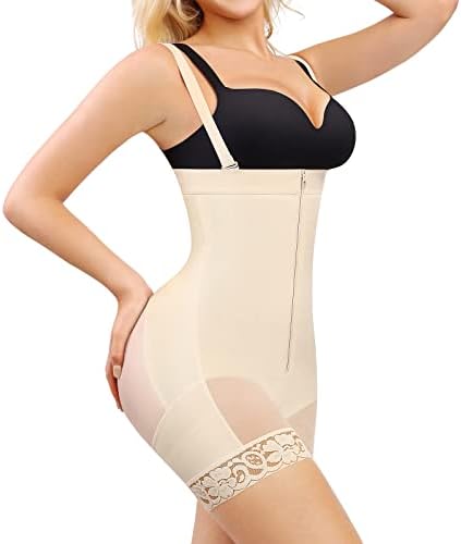 FeelinGirl Shapewear for Women Tummy Control Body Shaper Butt Lifter Thigh Slimmer High Waist Faja Open Bust Bodysuits