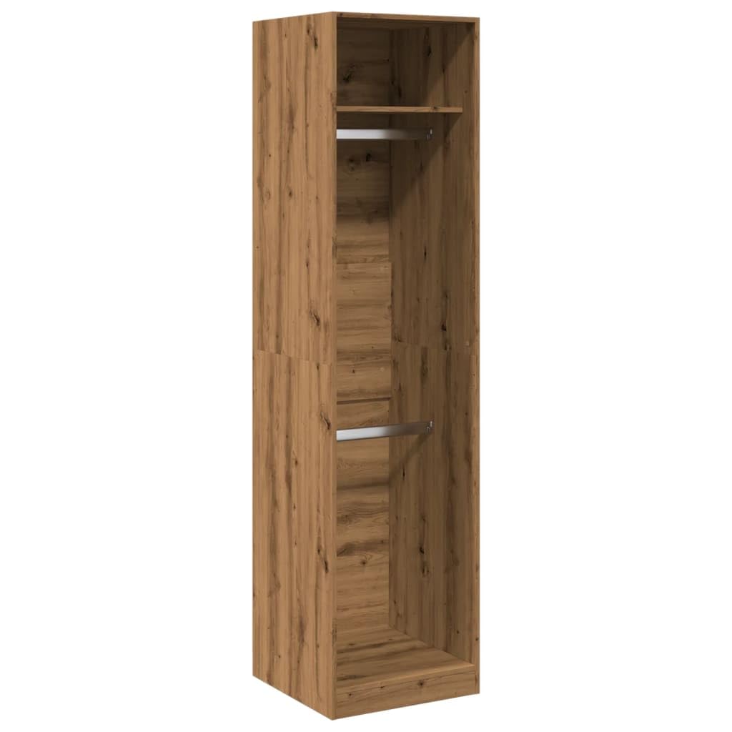 vidaXL Garde-​Robe chêne Artisanal 50x50x200 cm Bois d'ingénierie, Armoire de Rangement, Organisateur de Garde-​Robe, Armoire, Placard