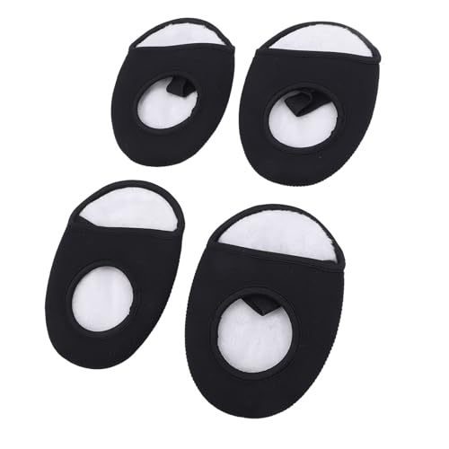 Cubiertas para la punta del calzado de ciclismo Dioche, gruesas, cálidas y cortaviento, protector de media planta para bicicleta de montaña y carretera, de neopreno y poliéster con correa elástica, 2 pares (negro y blanco) miniatura 4