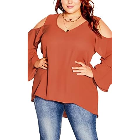 CITY CHIC Plus Size Longline Ruffle Top Cover