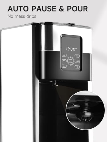 Homtone 1000W Programmierbare Filterkaffeemaschine mit 8 Tassen Thermoskanne, 1.2L Edelstahl Kaffeemaschine mit Timer, Abschaltautomatik, BPA-frei – Bild 5