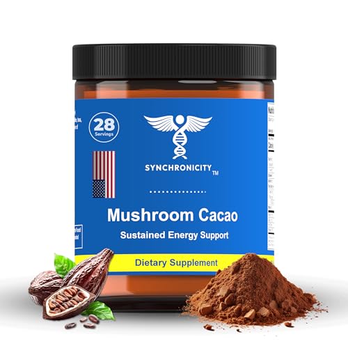Mushroom Cacao Adaptogen Energy & Focus Drink Powder Supplement. Potent