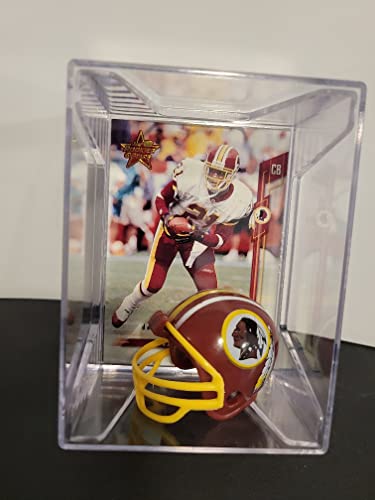 Deion Sanders Washington Football Mini Helmet Card Display Collectible Auto HOF Shadowbox Autograph