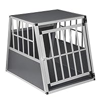 EUGAD Cage De Transport Pour Chien En Voiture 69x54x50cm - Box Aluminium Et MDF Pour Petits Et Moyens Chiens Comme Bouledogue, Beagle, Terrier, Shiba Inu