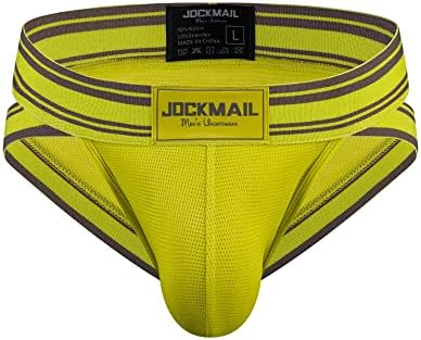 JOCKMAIL Mesh Athletic Supporters Mens Briefs Underwear Comfort Male Underwear for Gym Sport