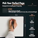 A5 Notebook by Avocado and Spice® with Gift Box & Velvet Bag - A5 Journal Notebook Journals for Women and Men - Travel Journal Hard Back Notebook Lined A5-200 Thick Pages (Black, Lined) - Image 4