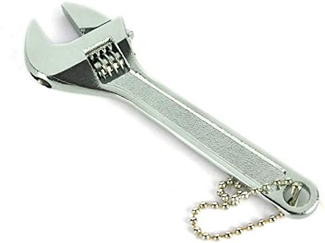 Vista 7 de Mini llave de 2.5 pulgadas/2.677 in, llave de tuerca ajustable, herramienta de mano, herramienta de mano, anillo de cadena de regalo
