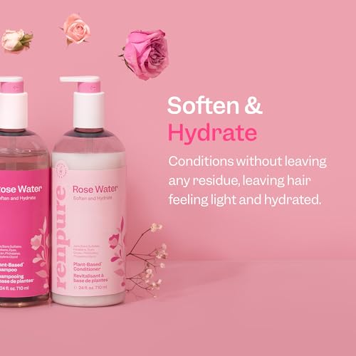 Renpure 0810333029575 Rose Water Conditioner, 710Ml, Plant Based Beauty, Soothes Scalp, Hydrates Hair thumb #2