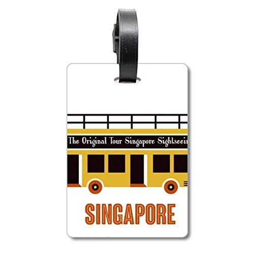 Étiquette de valise motif Navette de Singapour pour bagage voyage