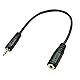 Lindy 35698 Premium Audiokabel 2,5 mm Klinkenstecker auf 3,5 mm Buchse, 20 cm