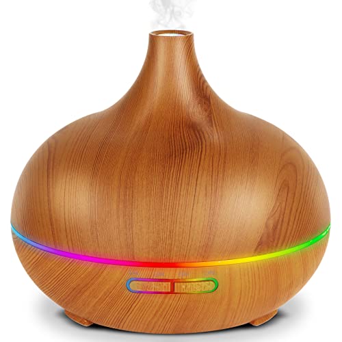 Essential Oil Diffuser, 550Ml Aroma Diffusers For Essential Oils Aromatherapy Diffuser, Ultrasonic Cool Mist Humidifier For Home Office With 7 Light Colors, 4 Timer Setting, Waterless Auto Off #TOP14
