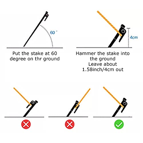 12PCS Tent Stakes Heavy Duty, 16Inch Metal Camping Stakes Tent Pegs para Camping al Aire Libre Montañismo Senderismo miniatura 4