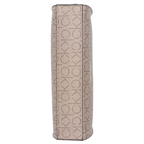 Image of Calvin Klein Reyna Crossbody, Almond /Taupe /Bloodstone Logo
