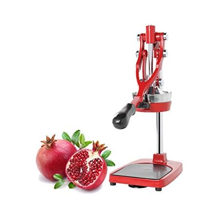 Spremiagrumi Da Banco Per Arance E Melograni - In Acciaio Inox E Ghisa, Colore Rosso - Foto 8