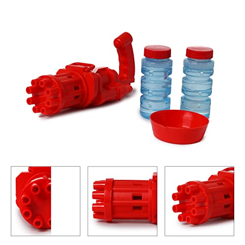 Image of Toyzone Terminator Bubbles Gun | Portable Bubble Maker Machine | Outdoor & Indoor Activity Toy | Colorful Bubbles | Cool Bubble Toy for Girls & Boys (Superman Terminator Bubbles Gun, Red)