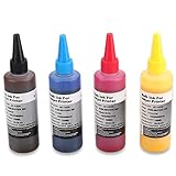 HEMEI Tinta de sublimación de 4 botellas para impresoras de 4 colores Epson / Ricoh, transferencia de prensa de calor en tazas Placas / camisas de poliéster / cajas de teléfonos / manualidades, etc.